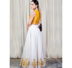 Off White Lehenga Set with Hand Embroidery