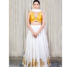 Off White Lehenga Set with Hand Embroidery
