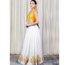 Off White Lehenga Set with Hand Embroidery