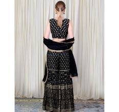 Black blouse with Sharara Set