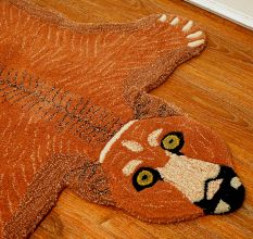 Brown Rug Hand Tufted Woolen Bear Rug 