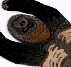 Small Rug Hand Tufted Woolen Groovy Gorilla Rug For Kids Room