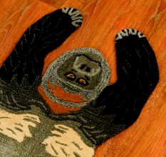 Small Rug Hand Tufted Woolen Groovy Gorilla Rug For Kids Room