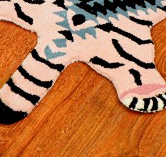 Large Rug Hand Tufted Woolen Mahee Majestic Tiger Rug