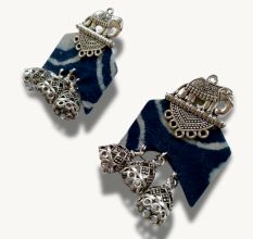 Indigo Elephant Earrings For Women