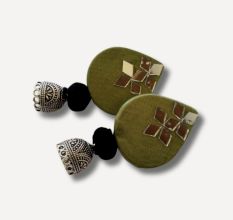 Light Green Mirror Earrings