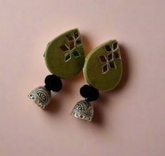 Light Green Mirror Earrings