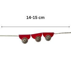 Red And Oxidized Silver Choker For Women