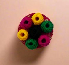 Colourful Bandhani Printed Adjustable Fabric Finger Ring