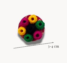 Colourful Bandhani Printed Adjustable Fabric Finger Ring