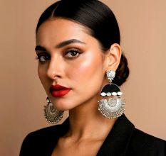 Black Heavy Oxidized Jhumka Earrings
