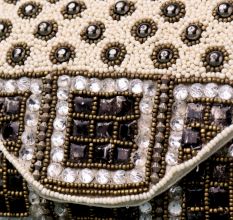 Gilded Mosaic Beaded Clutch with Luxe Chain Strap