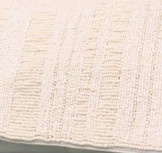 Ethereal Ivory Minimal Beaded Clutch with Chain Strap