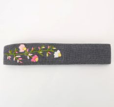 Hand Embroidered Floral Headband