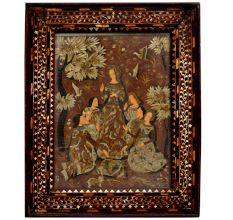 Beautiful Painting With Wooden Frame In Islamic Art