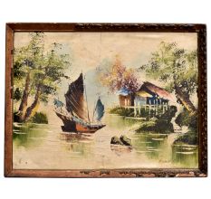 Oil Painting on Cloth and Hard Board