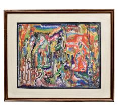 Folk Budhist Painting in Good Condition Work