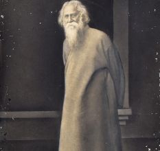 Vintage Photograph Of Rabindranath Tagore In Original Wooden Frame