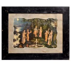 Painting Of Lord Krishna With Cow and Monkey Many more
