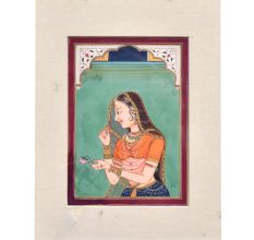 Typical Rajasthani Painting Of Lady Call Bani Thani With Fine Work