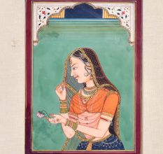 Typical Rajasthani Painting Of Lady Call Bani Thani With Fine Work