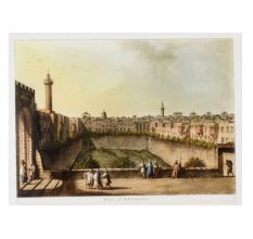 Vintage Pool of Bethesda Framed Paper Lithograph Artwork