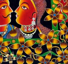 Love Affair Acrylic on Canvas Traditional Couple Painting