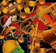 Battle of Haldighati Acrylic on Canvas Historical Painting