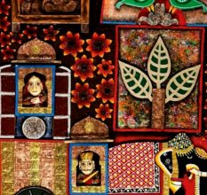 Mewari Jharokha Oil and Acrylic Mix Medium Board Painting