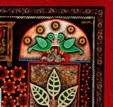 Mewari Jharokha Oil and Acrylic Mix Medium Board Painting