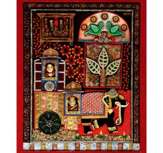 Mewari Jharokha Oil and Acrylic Mix Medium Board Painting