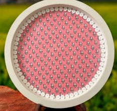 Pink Cemented Plate for Home Decor