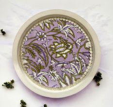 Purple Cemented Plate for Home Decor