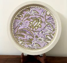 Purple Cemented Plate for Home Decor