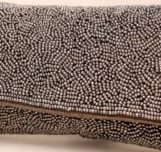 Celestial Spark Beaded Evening Sling Clutch with Gold Chain Strap