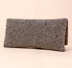 Celestial Spark Beaded Evening Sling Clutch with Gold Chain Strap