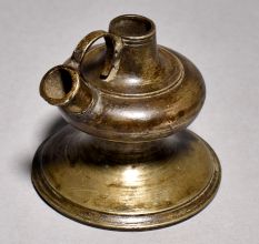 Vintage Small Brass Hooka Base From Central India