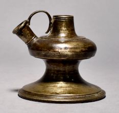 Vintage Small Brass Hooka Base From Central India