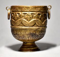 Vintage Planter With Floral Work