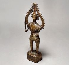 Tribal Art Standing Godest From Bastar Art