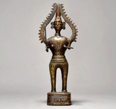 Tribal Art Standing Godest From Bastar Art