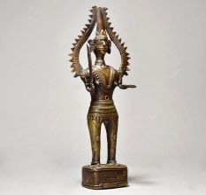 Tribal Art Standing Godest From Bastar Art