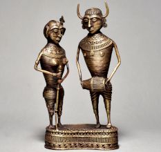 Tribal Art Jungali Figures Male & Female Standing