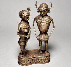 Tribal Art Jungali Figures Male & Female Standing