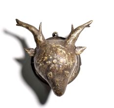 Vintage Tribal Art Deer Head Wall Hanging Art