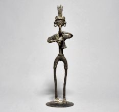 Folk Tribal Art Lord Krishna Playing Drums