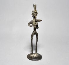 Folk Tribal Art Lord Krishna Playing Drums