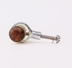 Adjustable Golden Brass and Wooden Tube Drawer Knob