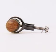Adjustable Golden Brass and Wooden Tube Drawer Knob