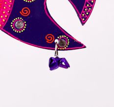 Handmade Wooden Fish Wall Hanging for Home Decor - Pink, Sky Blue, Navy Blue, Purple